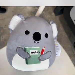 Gray Koala Plush with Notes Design